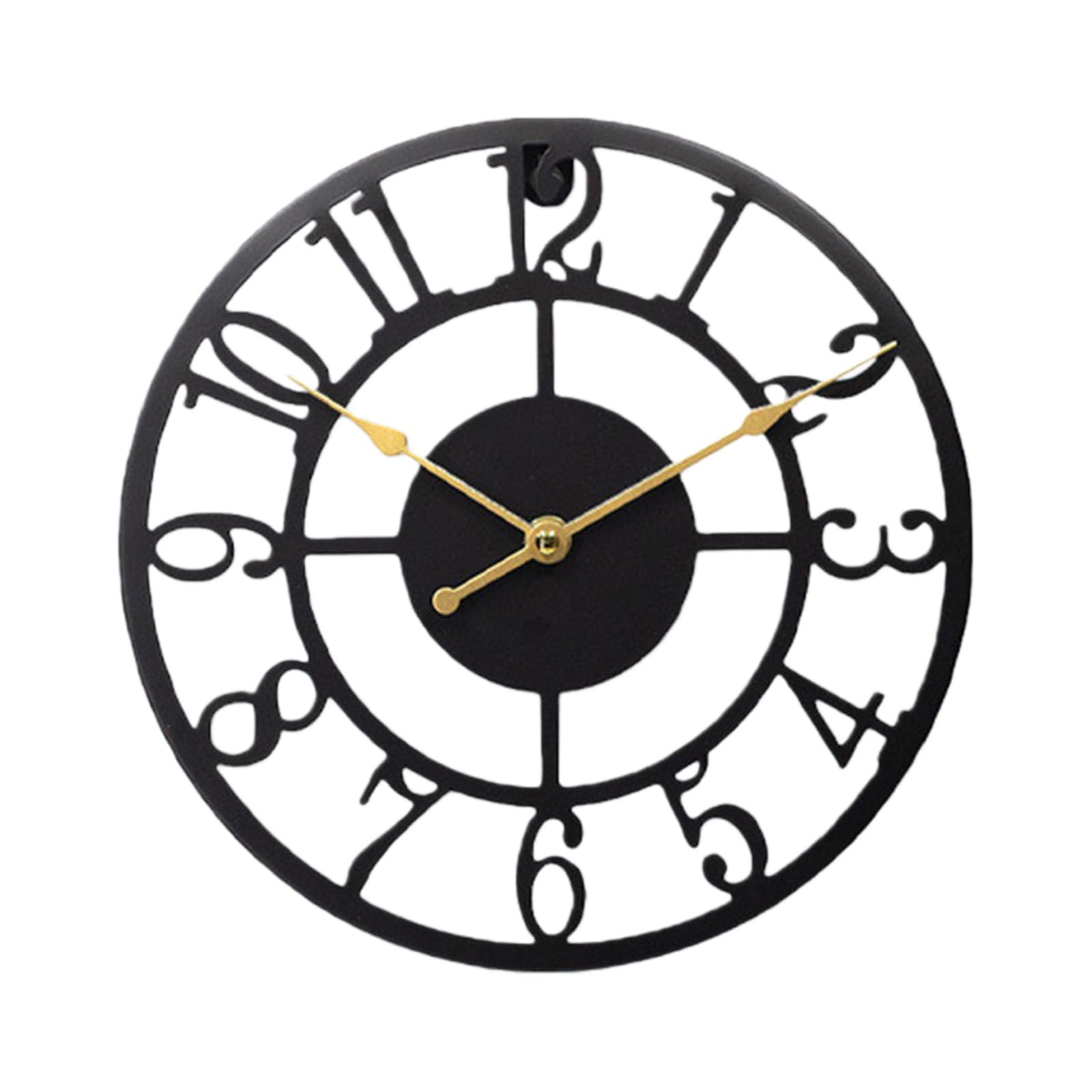 PANGBOER Minimalists Iron Wall Clock 12Inch Quiet Movements Battery Operated for Kitchen Living Room Bedroom Home Decors Rusts Proof Wall Clock