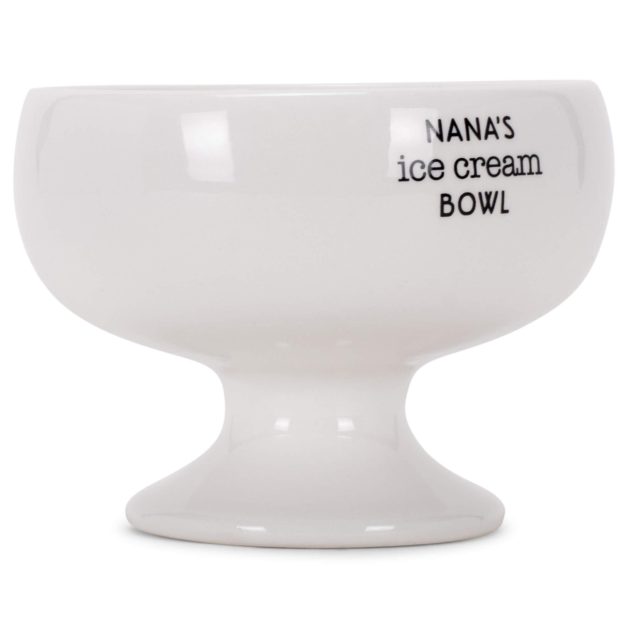 47th & Main Glossy White Ice Cream Bowl, 1-Count, Nanas