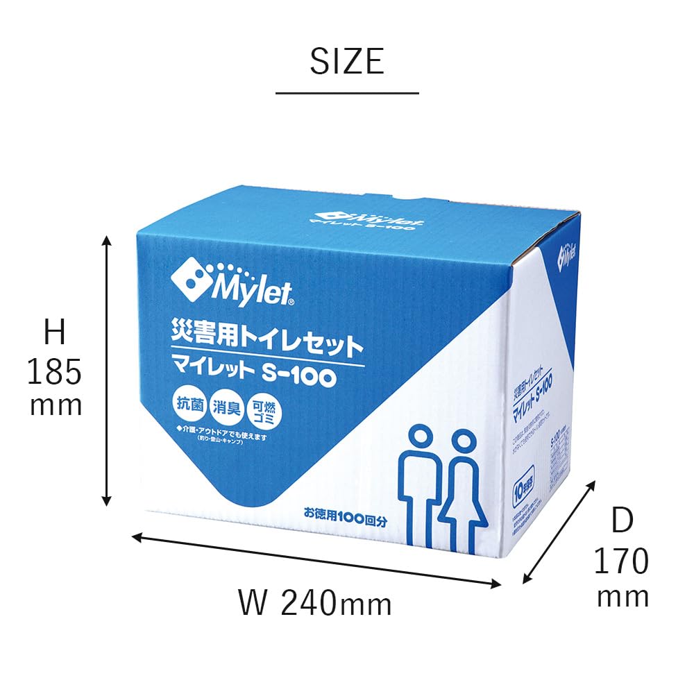 Amazon｜まいにち 簡易トイレ 抗菌消臭トイレ処理セット マイレット S