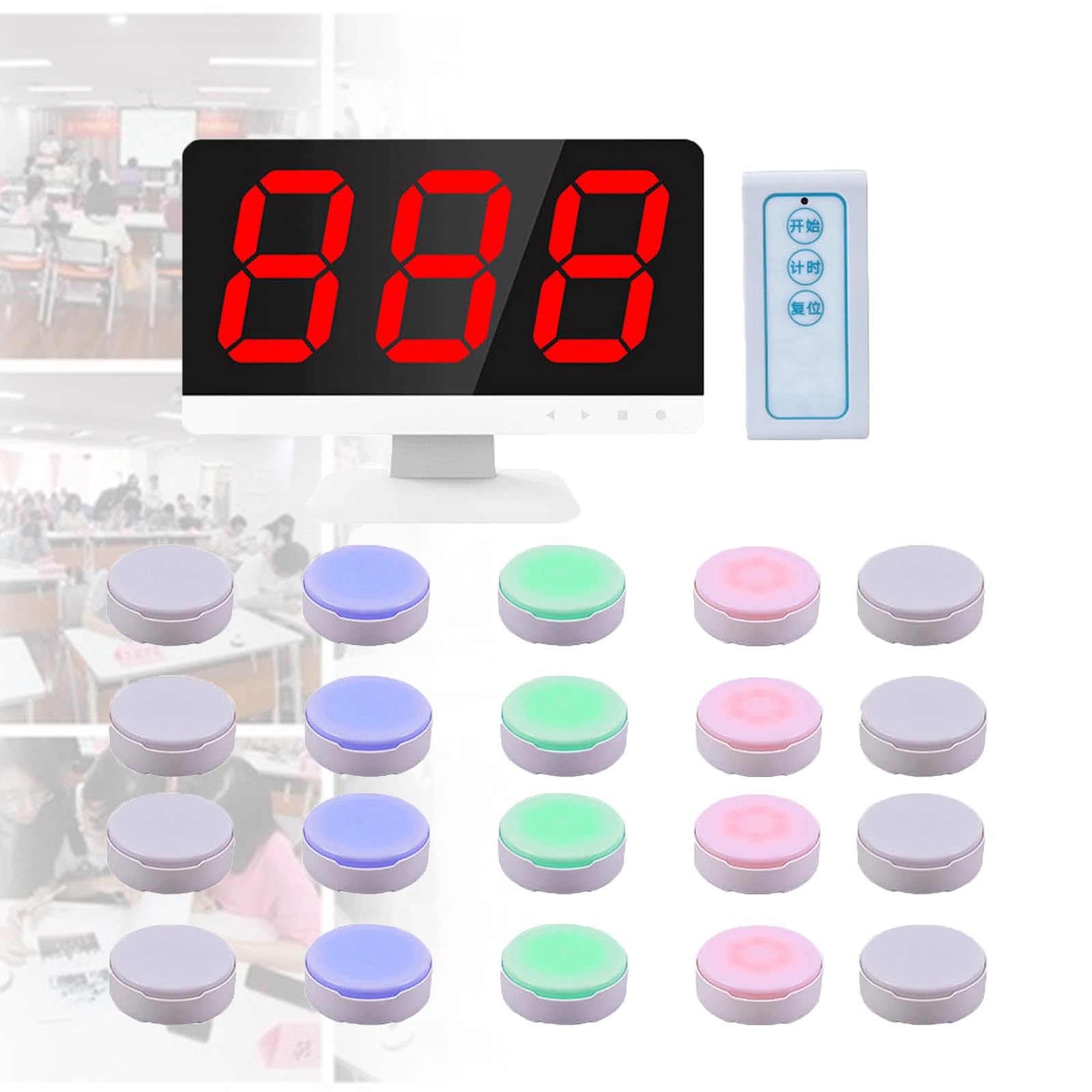 InaláMbrico Quiz Game System,Juego De Respuesta Buzzer,Con Mando A Distancia InaláMbrico,3 Modos De Respuesta Para Game Show,Concurso De La Escuela,Fiesta Quiz,Juego Familiar,20groups
