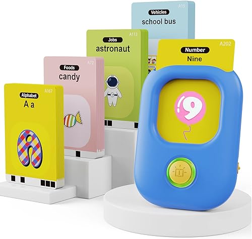 Miniatura 1 de Tarjetas didácticas que hablan inglés, juguetes educativos de terapia del habla, 112 tarjetas de doble cara (224 palabras visuales), juguetes