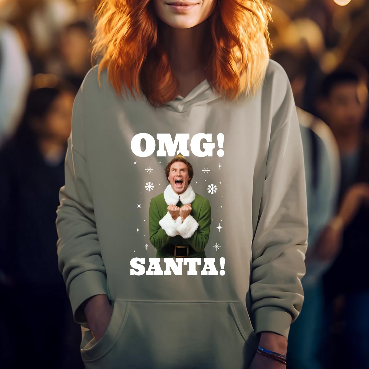 OMG Santa Self - Maglione natalizio con elfo