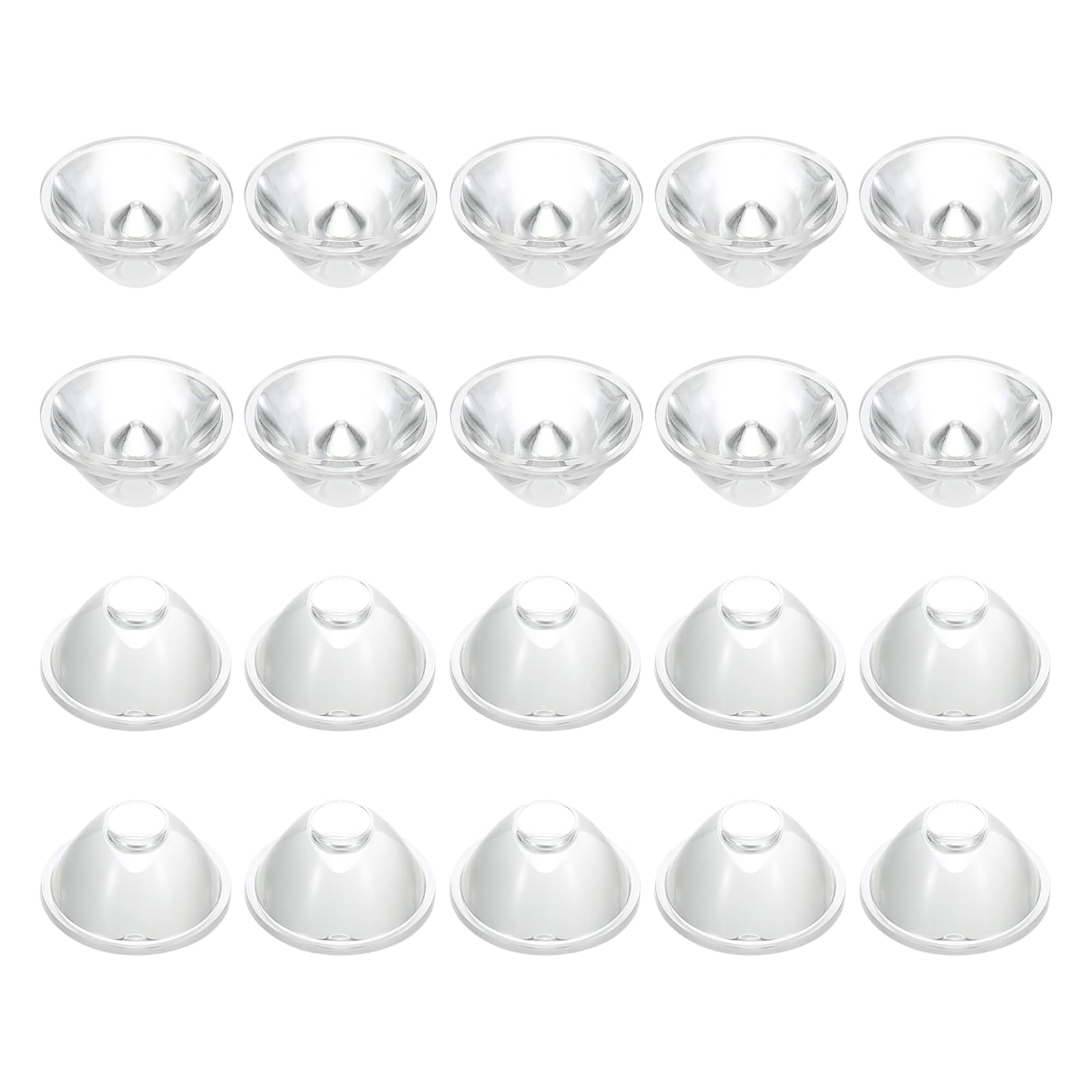 PATIKIL 5 Degree 20mm High Power LED Lens, 20 Pcs LED Reflector Collimator Acrylic Optical PMMA Smooth Surface Lenses Focusing LED Lens for 1W LED Light Lamp Bulb Spotlight Panel, Clear