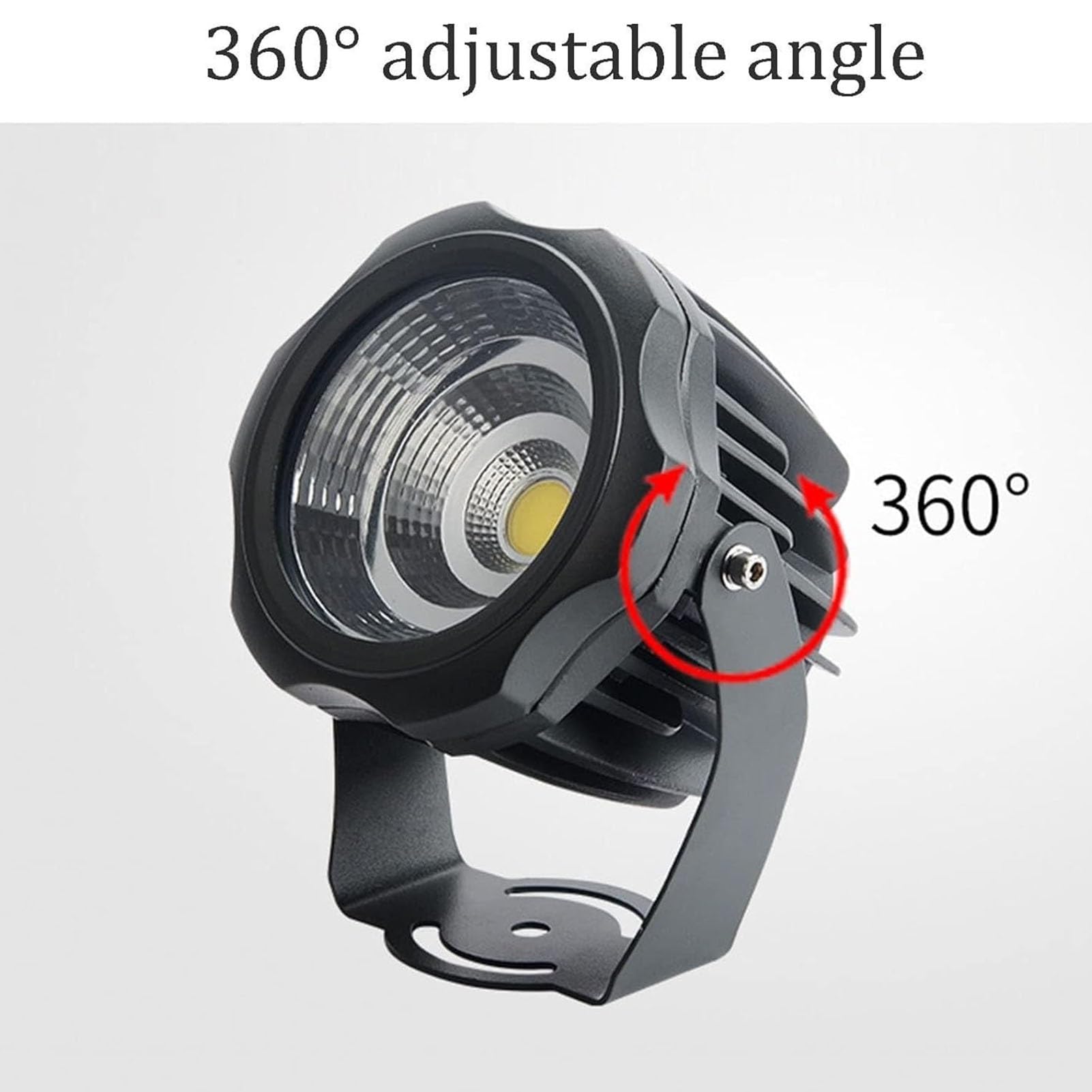 Reflektory Ogrodowe Z Obrotowym Reflektorem Led, Lampa Led Do Ogrodu, Wodoodporne Oświetlenie Zewnętrzne Do Wkopania W Ziemię Ip65, Regulowane Reflektory 220 V Do Drzewek Kolczastych, Do Oświetlenia