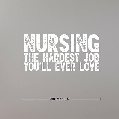 Miniatura 4 de Adhesivos de pared con texto en inglés The Hardest Job You Ever Love (El trabajo más duro que te gustarán), decoración de arte de pared extraíble