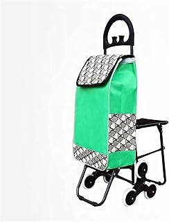 Eortzzpc Carrello a Mano Shopping Trip Truck a Mano Camion Portatile Le Persone anziane Possono Essere piegate con la Leva della Sedia Carrello for Uso Domestico,Carrello per Multiuso