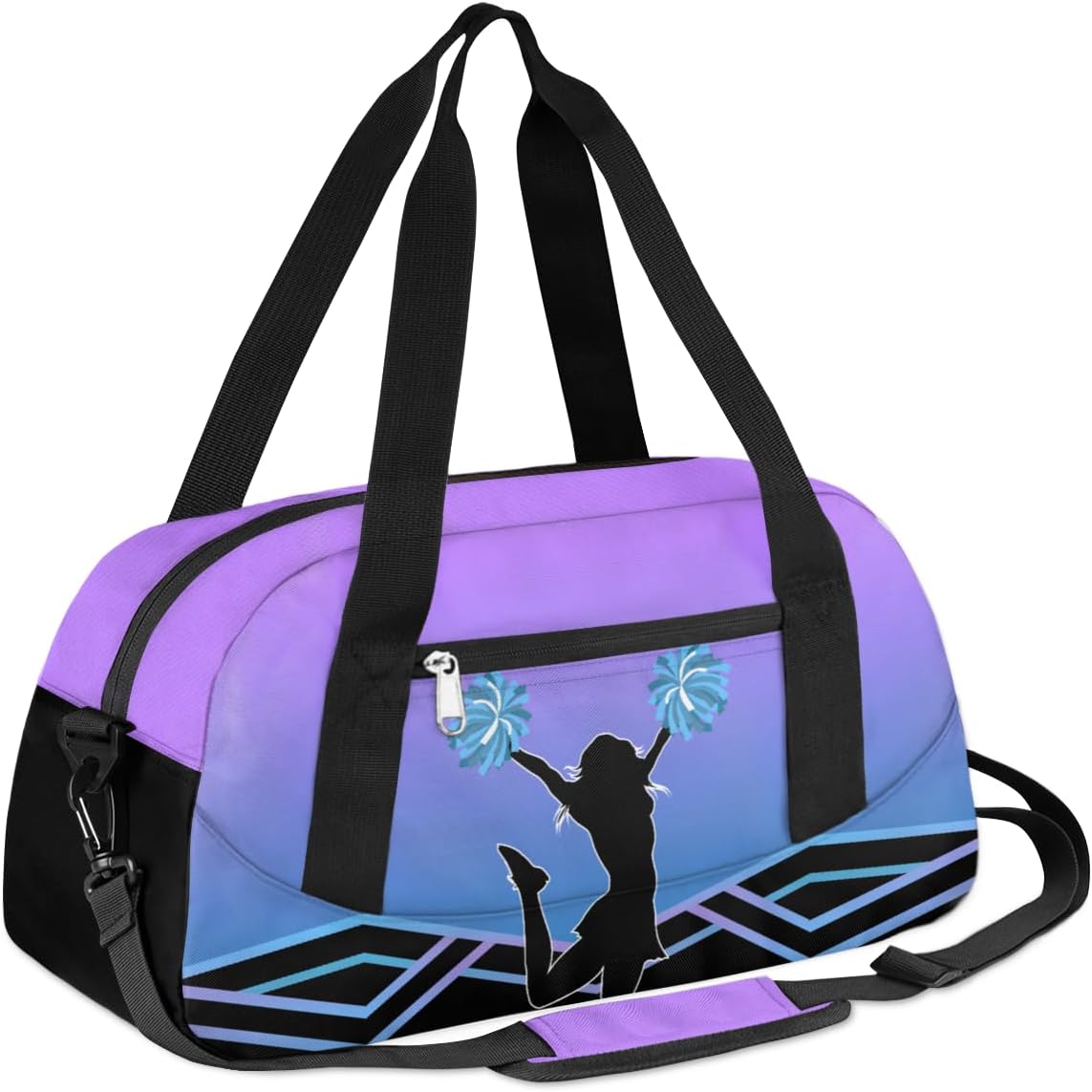 Cheerleader Kids Overnight Duffel Bags for Girls Cheer Sport Gym Bag Duffel Bag for Travel Weekender Practice Gymnastics Ballet School Gym Sleepover Bag - Image 2