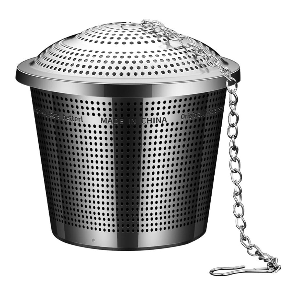 Yardwe Stainless Steel Seasoning Strainer Hot Pot Tea Filter Hanging Chain Design for Easy Extraction and Dreg Infusion