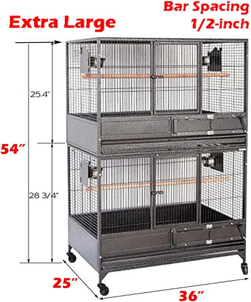 Bird cage dimensions diagram