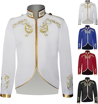 Thatrich Black Parade Jacket Women Men Military Drummer Parade Jacket Long Sleeve Stand Collar Gothic Steampunk Sport Coats