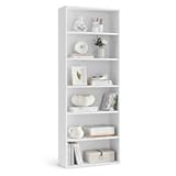 VASAGLE CUSTOS Collection - Bookshelf, 6-Tier Bookcase, Book Shelf, Open Storage Shelf, 9.4 x 23.6 x 63.3 Inches, for Living Room, Home Office, Dinning Room, Cloud White ULBC166T14