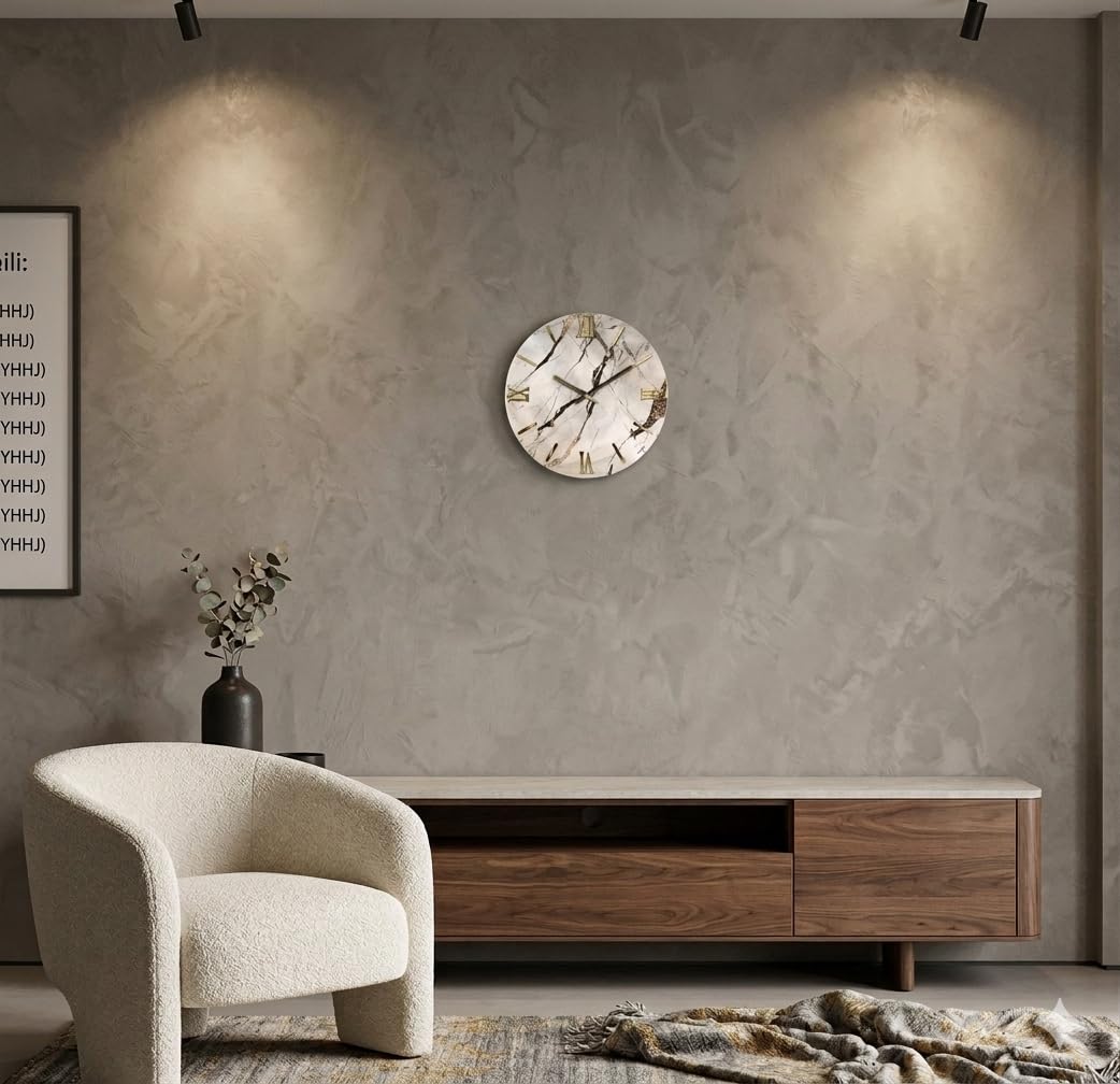 Orologio da parete Italia in resina effetto marmo – Licari Design