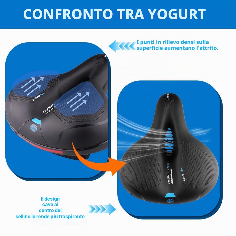 Comoda sella ergonomica per bicicletta da uomo e da donna