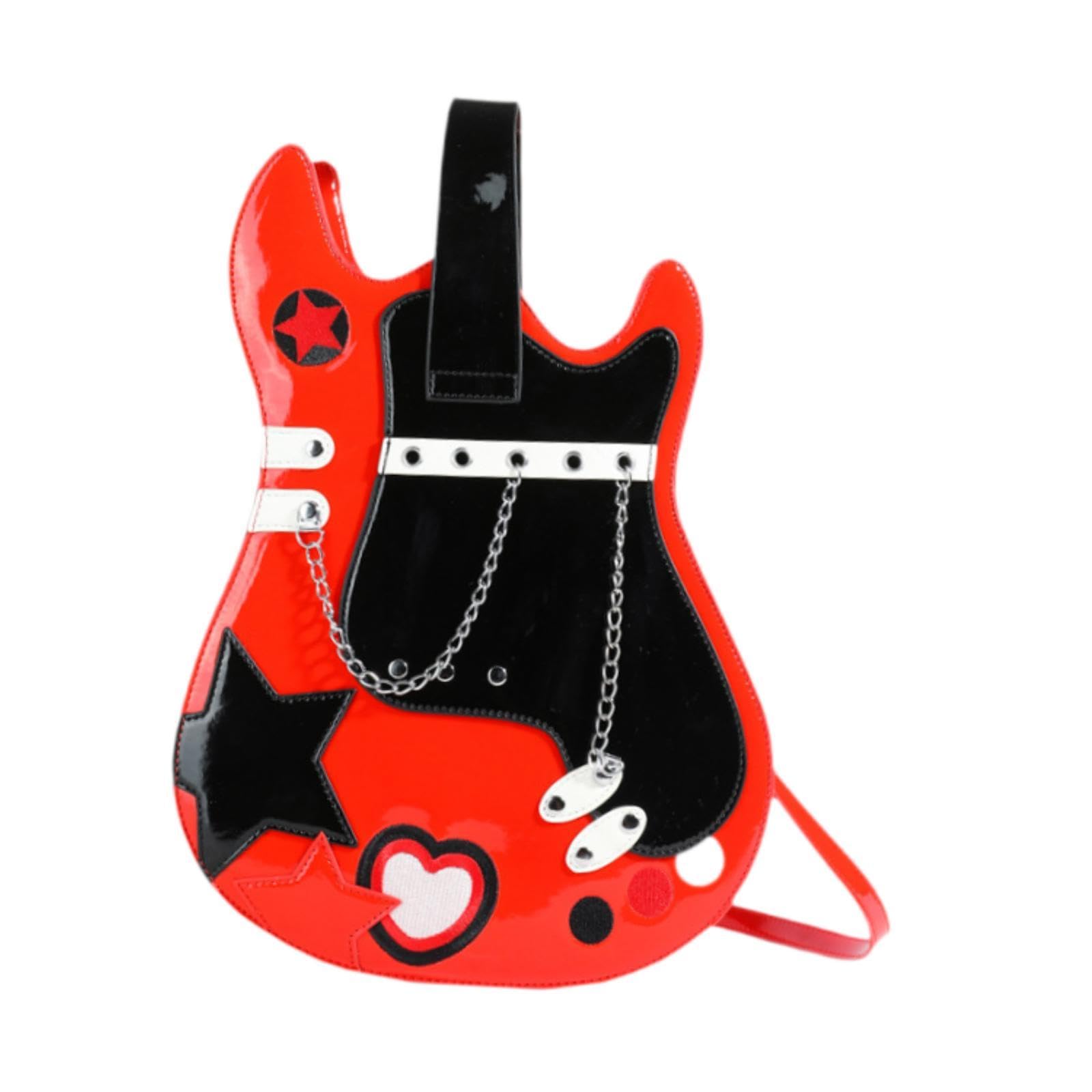 Merishopp Guitar Shaped Backpack Fashion Trendy Guitar Purse for Dating Shopping Party Red | Clothing, Shoes & Accessories | Womens Handbags & Bags-picture-12