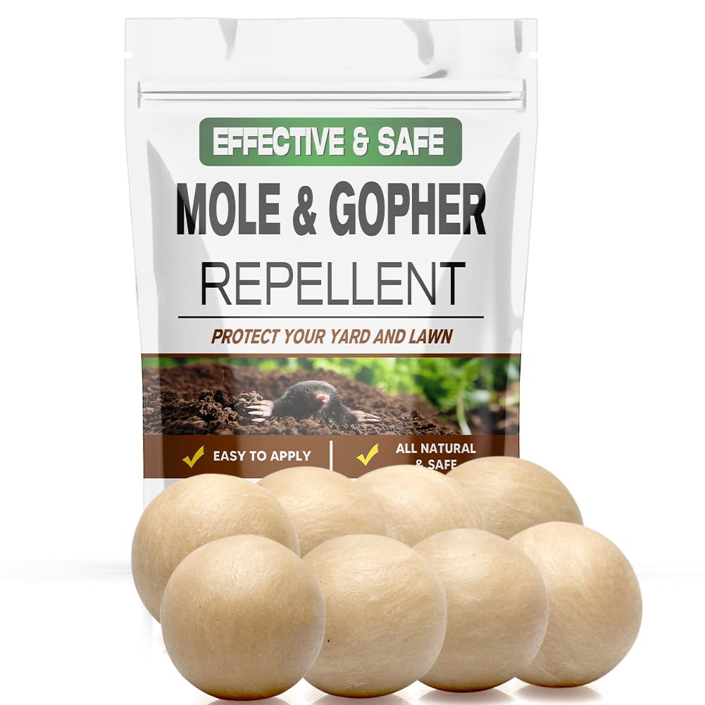 Photo 1 of LEBMP Mole Repellent, Gopher Repellent, Groundhogs Repellant Outdoor, Vole Deterrent, Armadillo Repellent for Lawns, Keep Mole Out of Yard, Get Rid of Gophers, Covers Up to 120 Sq Ft-8Pcs