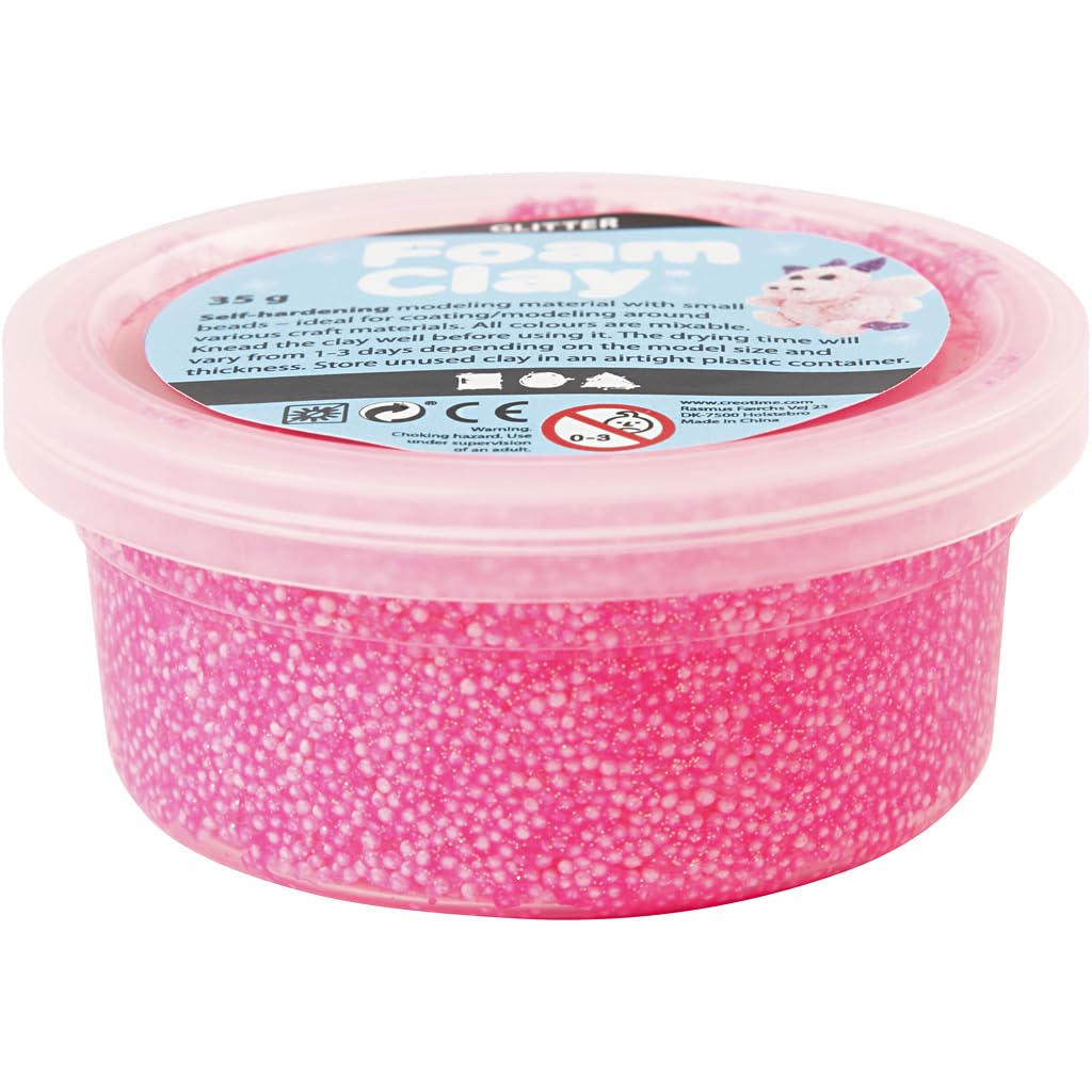 Foam Clay®, Pink, Glitter, 35g