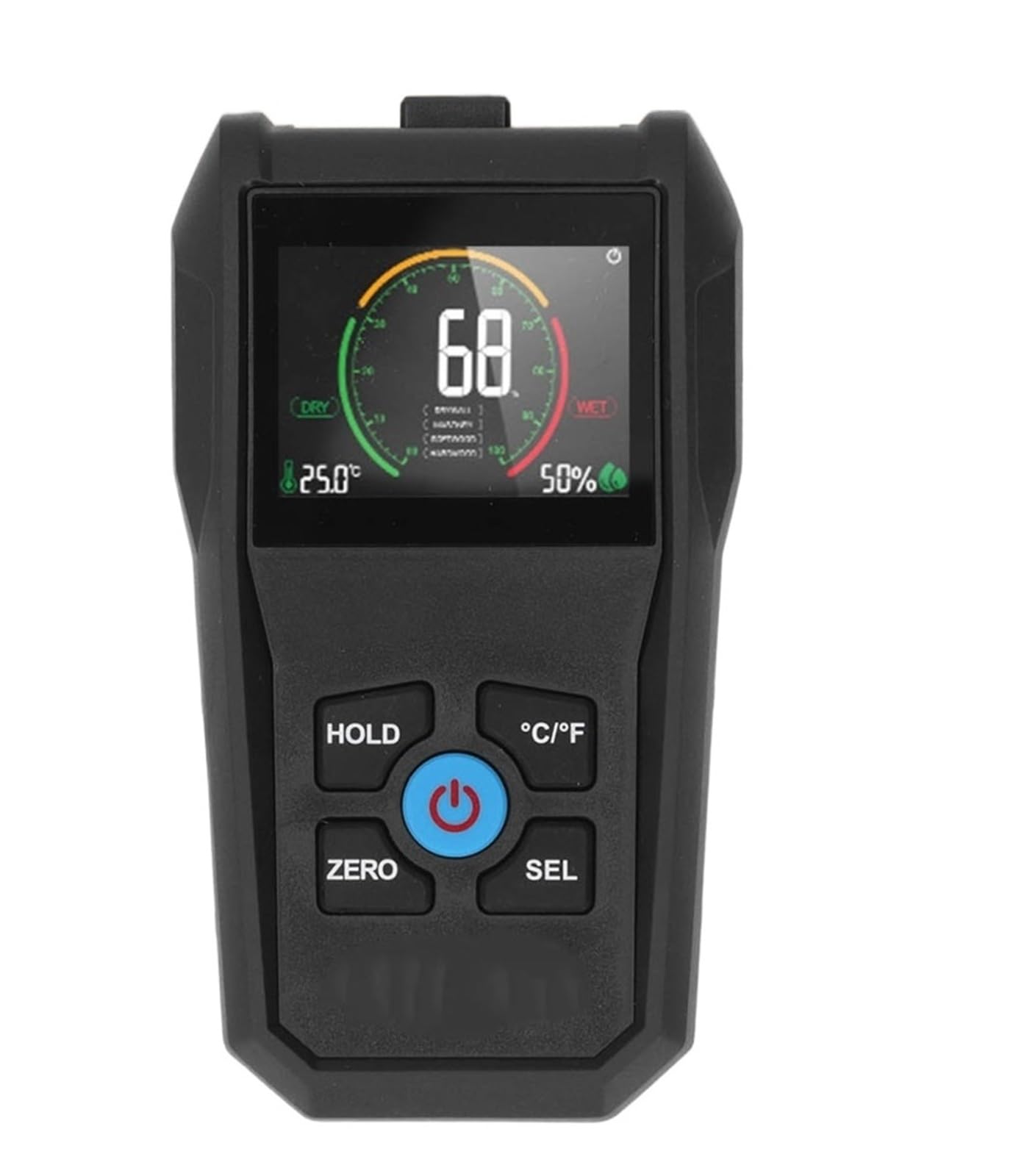 Amrttwy One Color Moisture Meter, Wood Moisture Sensor Pinless Meter Digital Display Detector