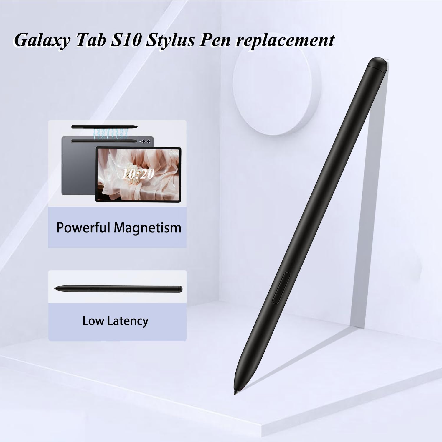 Stylet de rechange pour Galaxy Tab S10 S (sans Bluetooth) pour Samsung Galaxy Tab S10/Tab S10+/Tab S10 Plus/Tab S10 Ultra/Tab S10 Lite Stylet avec pointe gratuite, noir