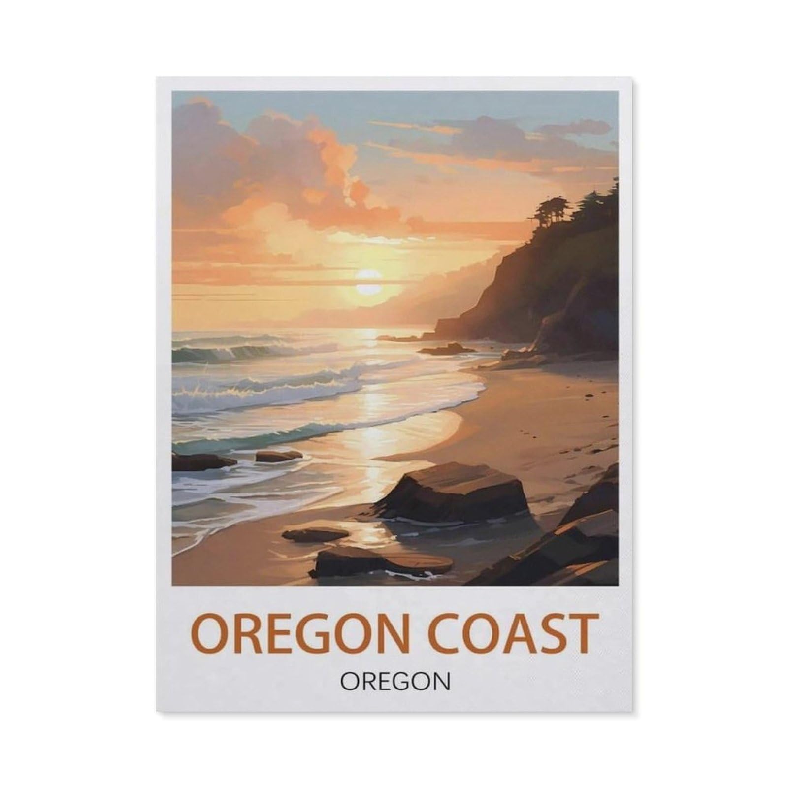 Jigsaw Puzzle 1000 Pieces for Adults，Oregon Coast Oregon，Wood Puzzle - Unique Suitable for Teenagers and Adults（75x50cm）-EX40
