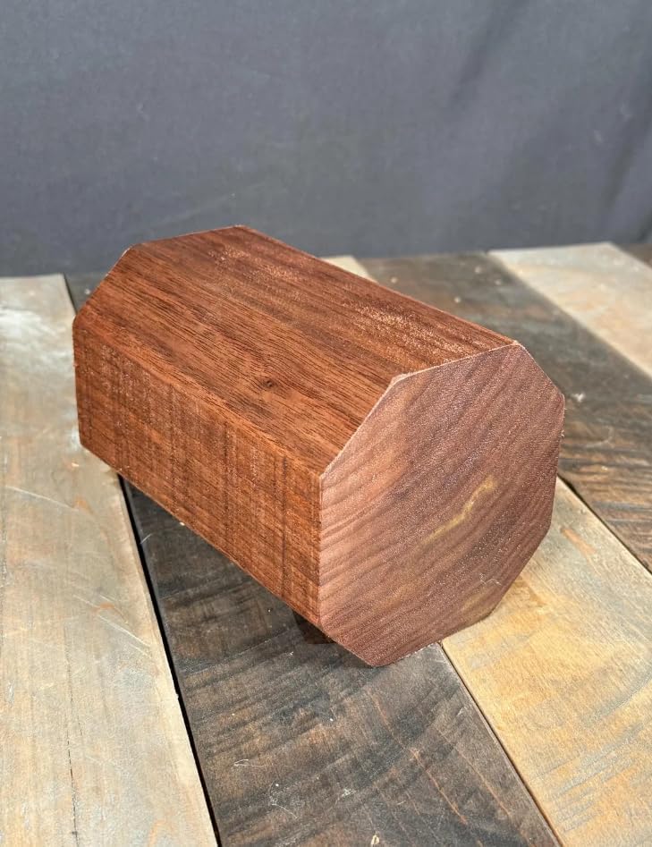 Premium Walnut Wood Turning Blank 4x4x6 - Hardwood Lathe Block for Bowl, Vase & Candle Holder - Solid Carving Wood for DIY Craft Supplies - Thoughtful Handmade