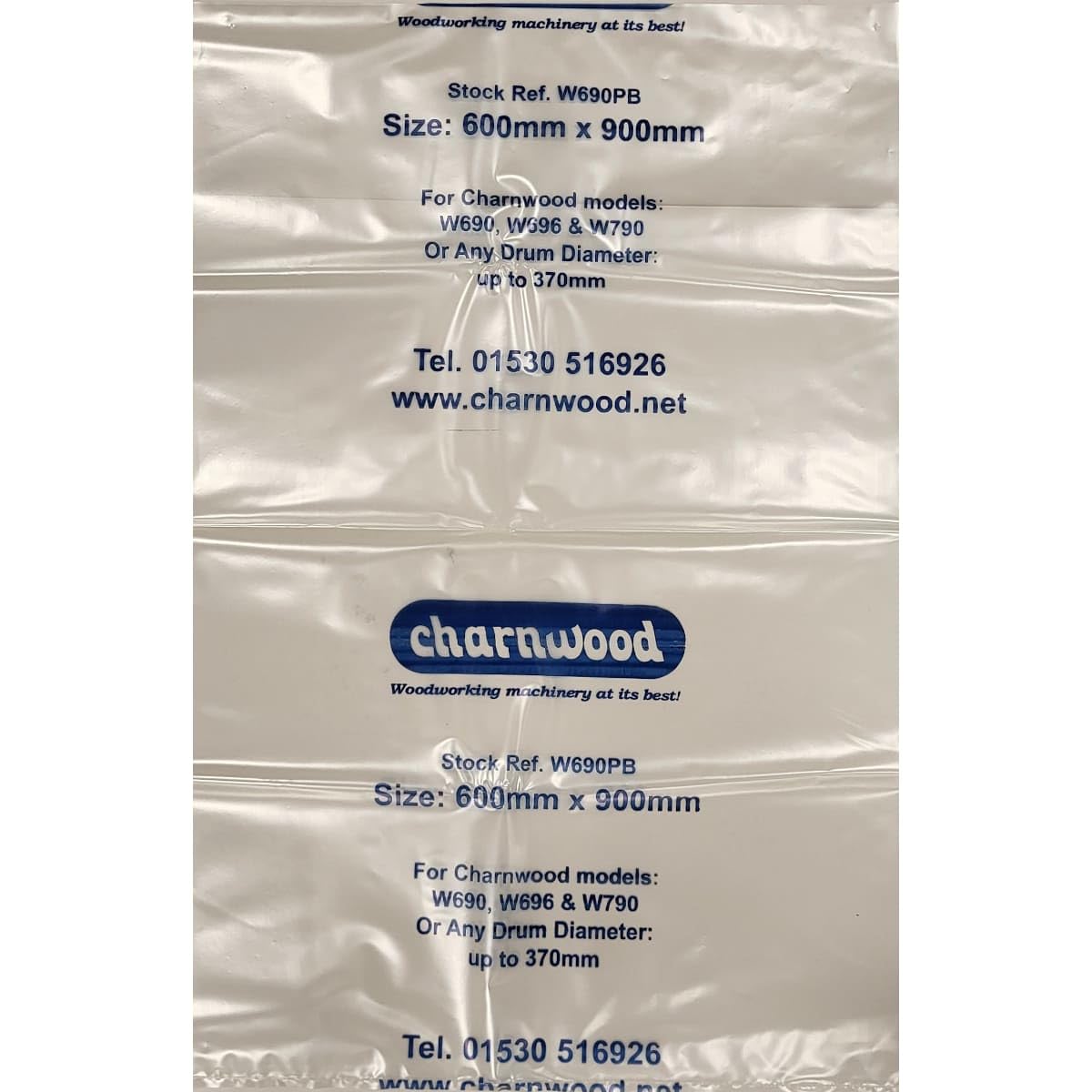 W690PB Dust Extractor Collection Bags, Size 24''x 36'',Pk 10