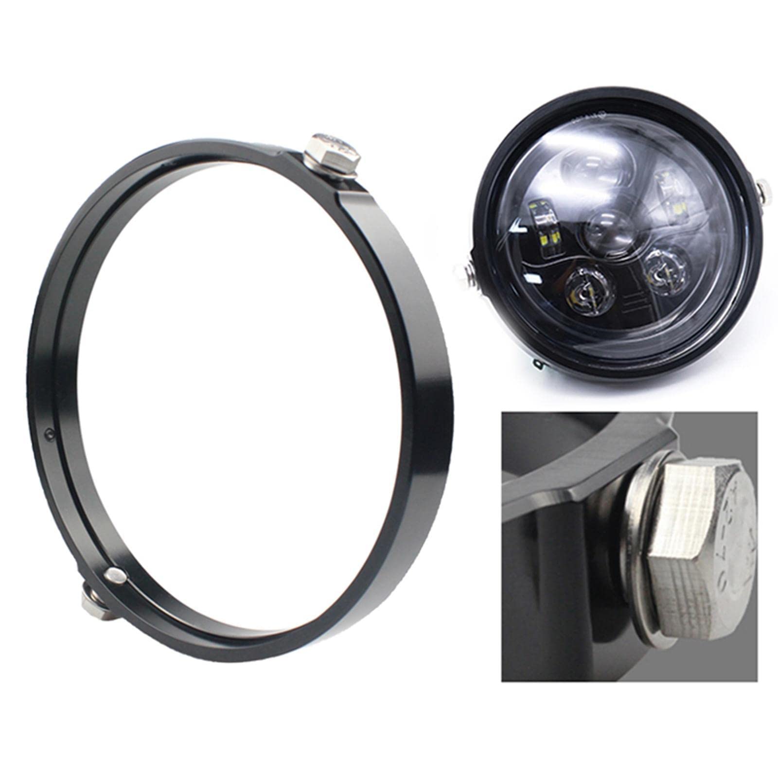 Adattatore per Moto Supporto per LED, 7 pollici nero