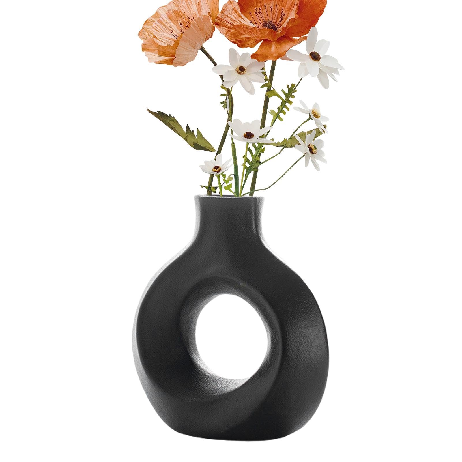 Vase en céramique Teksome blanc, une idée cadeau décoration de maison