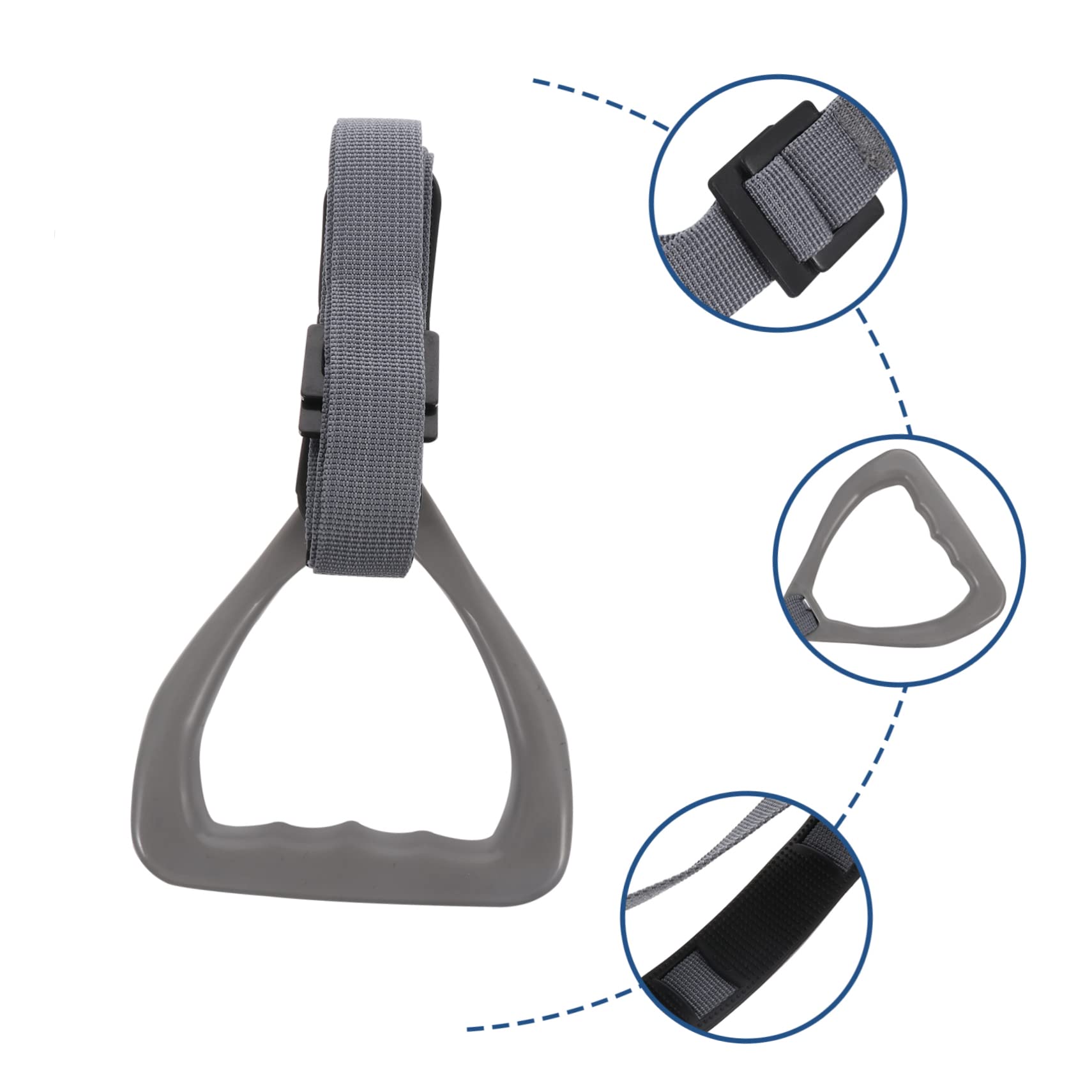 Mikikit Gym Rings for Home Travel Pilates Ring Thick Nylon Straps Quick Adjustment Buckles