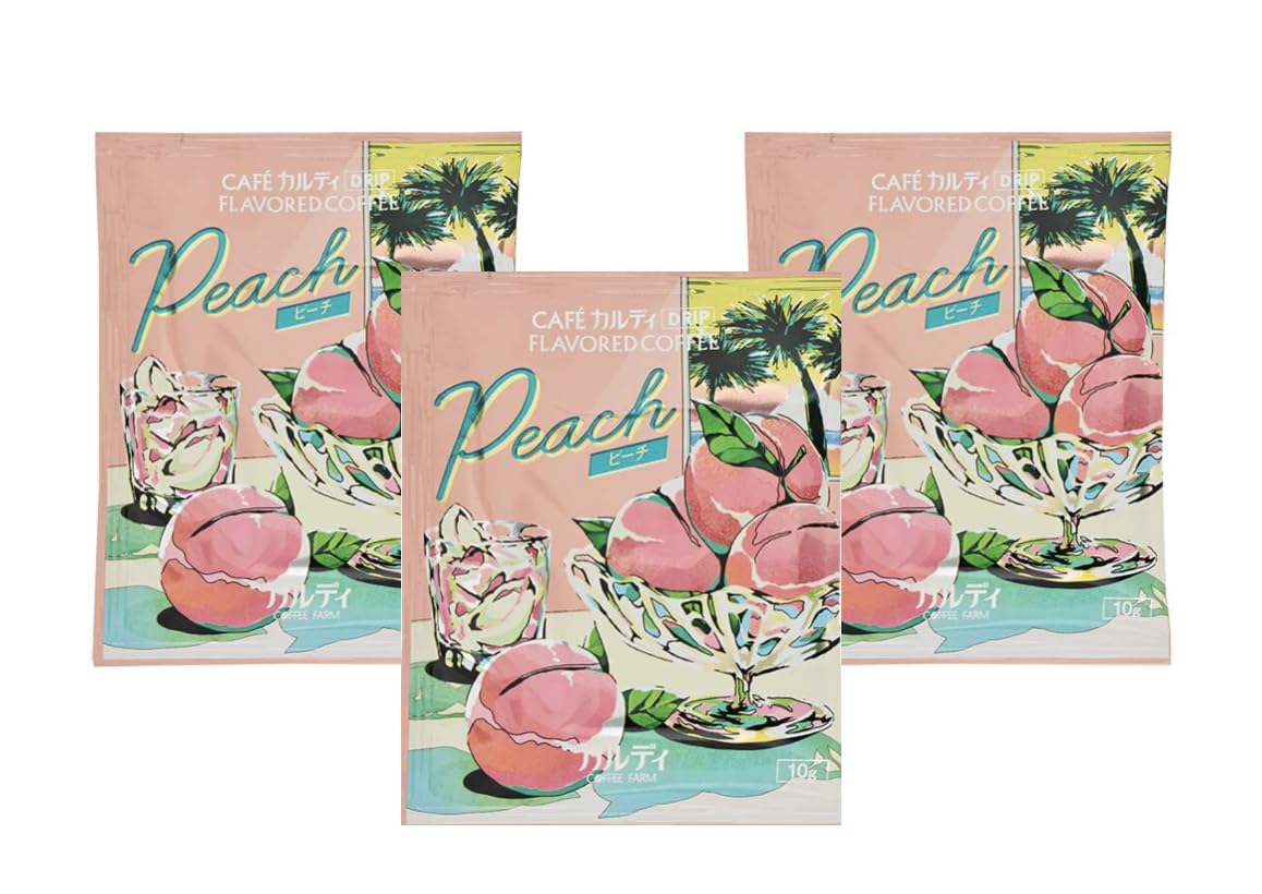 Amazon | カルディ ドリップコーヒー ピーチフレーバー 3袋セット  