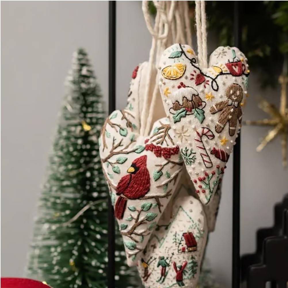 DIY Christmas Embroidery Kits - Heart & Nativity Designs -5 DIY Christmas Embroidery Kits - Heart & Nativity Designs -5