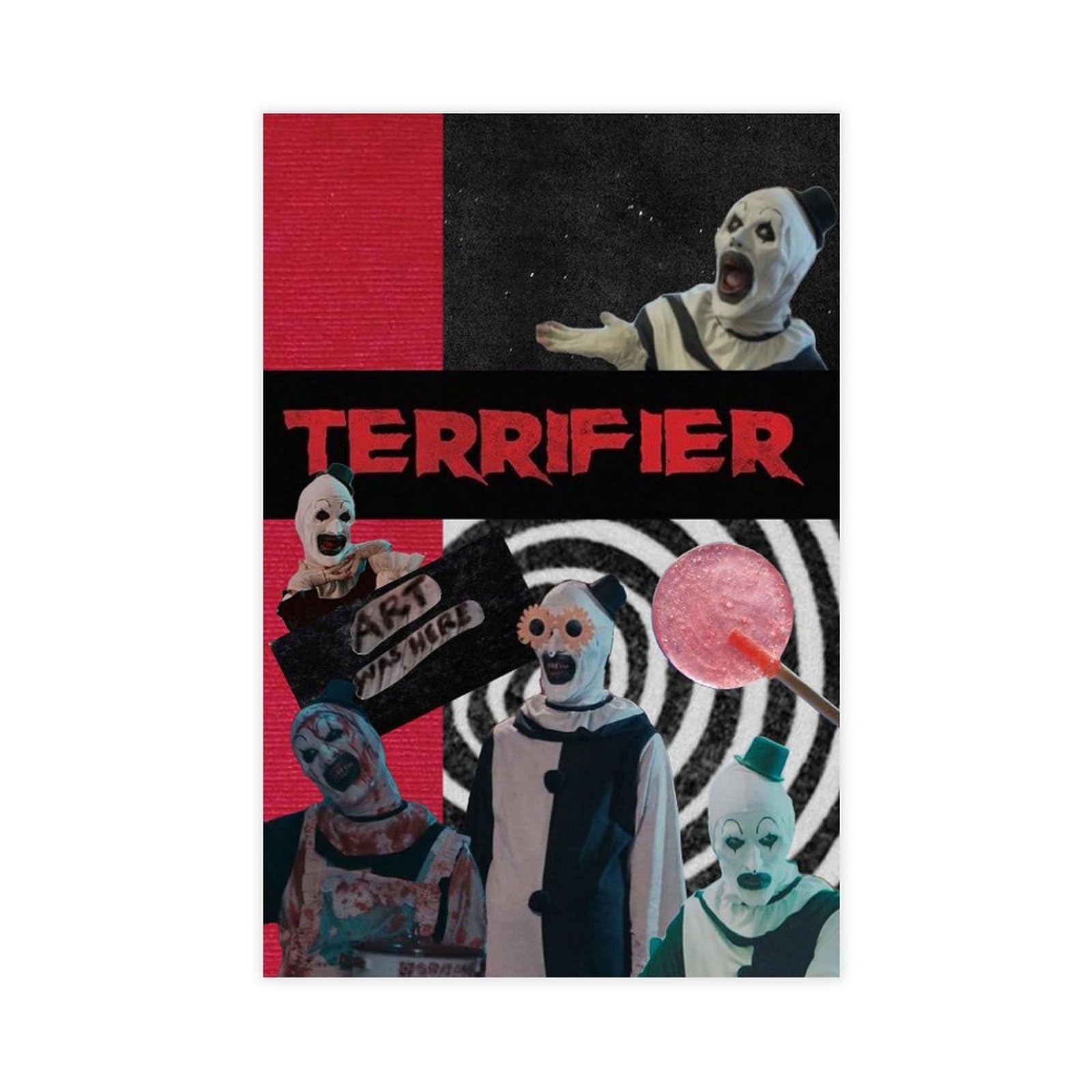 TONFON Stampa artistica da parete su tela, motivo: Terrifier 2 American Slasher, poster decorativo da parete per soggiorno, camera da letto, senza cornice, 30 x 45 cm