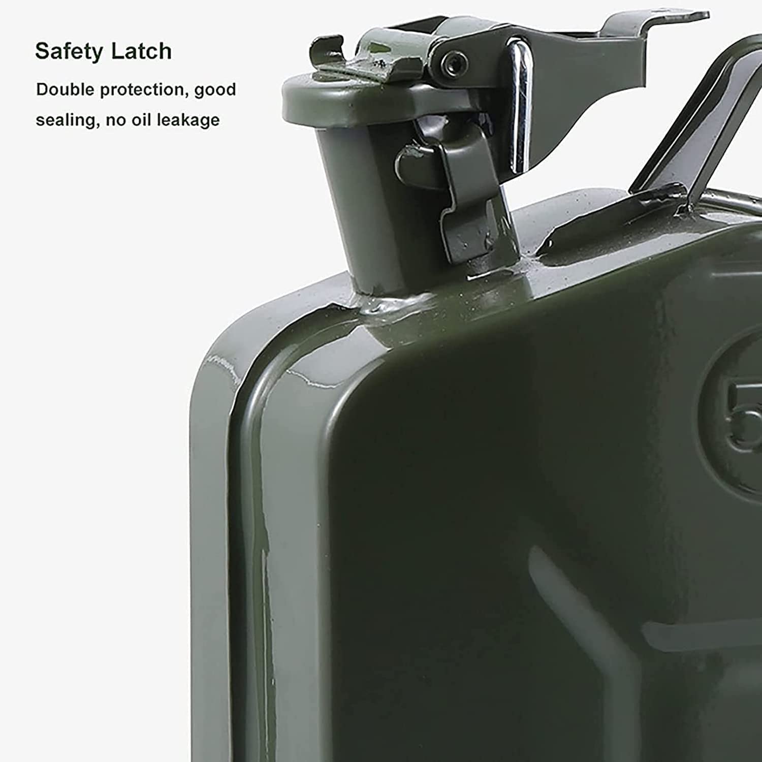 Bidón de gasolina de Metálico Recipientes gasoli Bidón de Metal verde de 10L for combustible, gasolina, diésel, aceite, bioetanol, bote portátil for coche, furgoneta, camión, motocicleta, tanque de ac