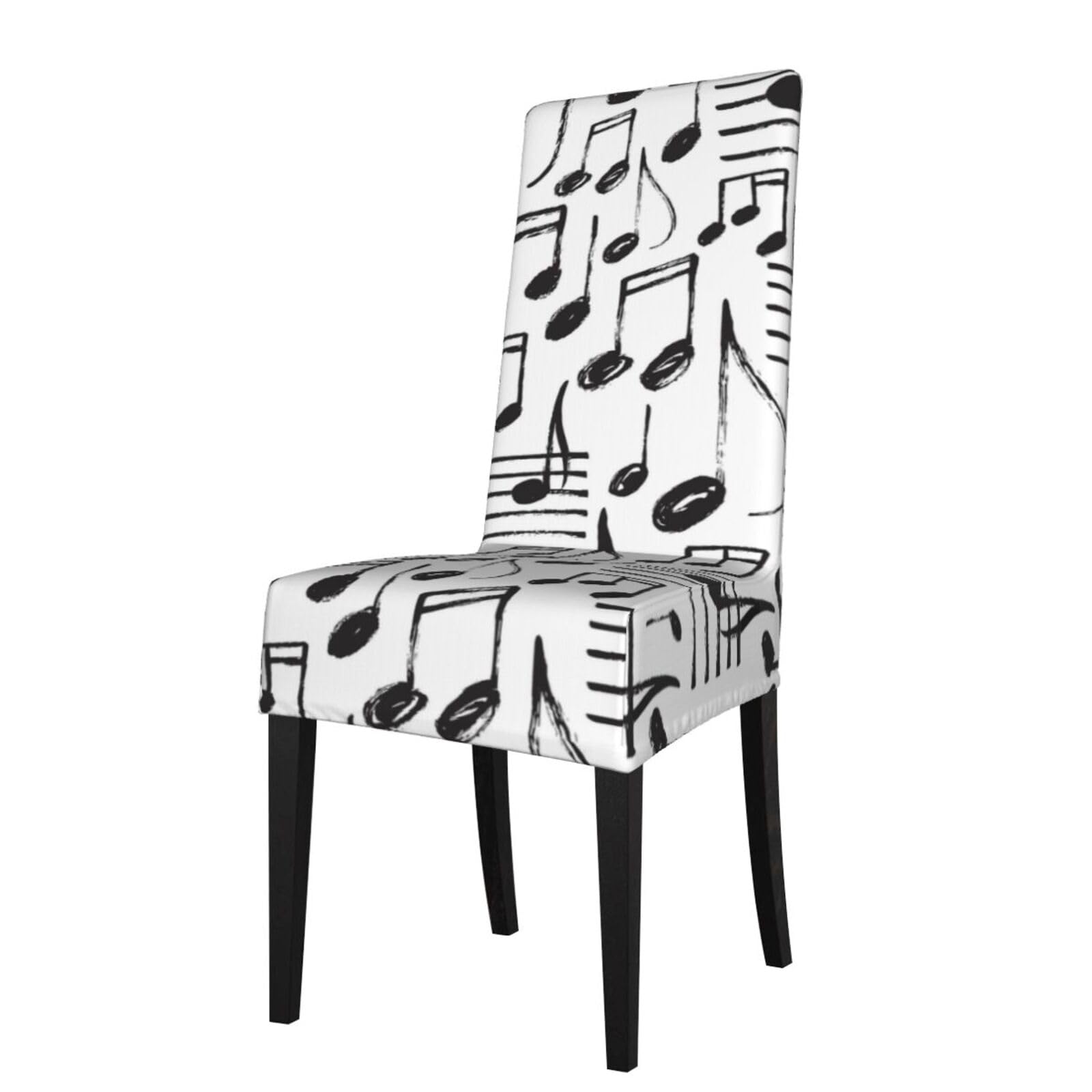 LKYMOH Hand Sketch Musical Notes, Chair Covers Stretch Chair Slipcovers for Dining Room, for Party Pet Protection Universal Fit Soft Polyester