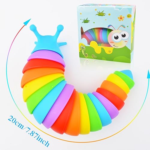 Miniatura 3 de Cevioce Juguetes sensoriales para ansiedad de babosas, juguetes antiestrés para adultos y niños, recuerdos de fiesta, 2 juguetes sensoriales para