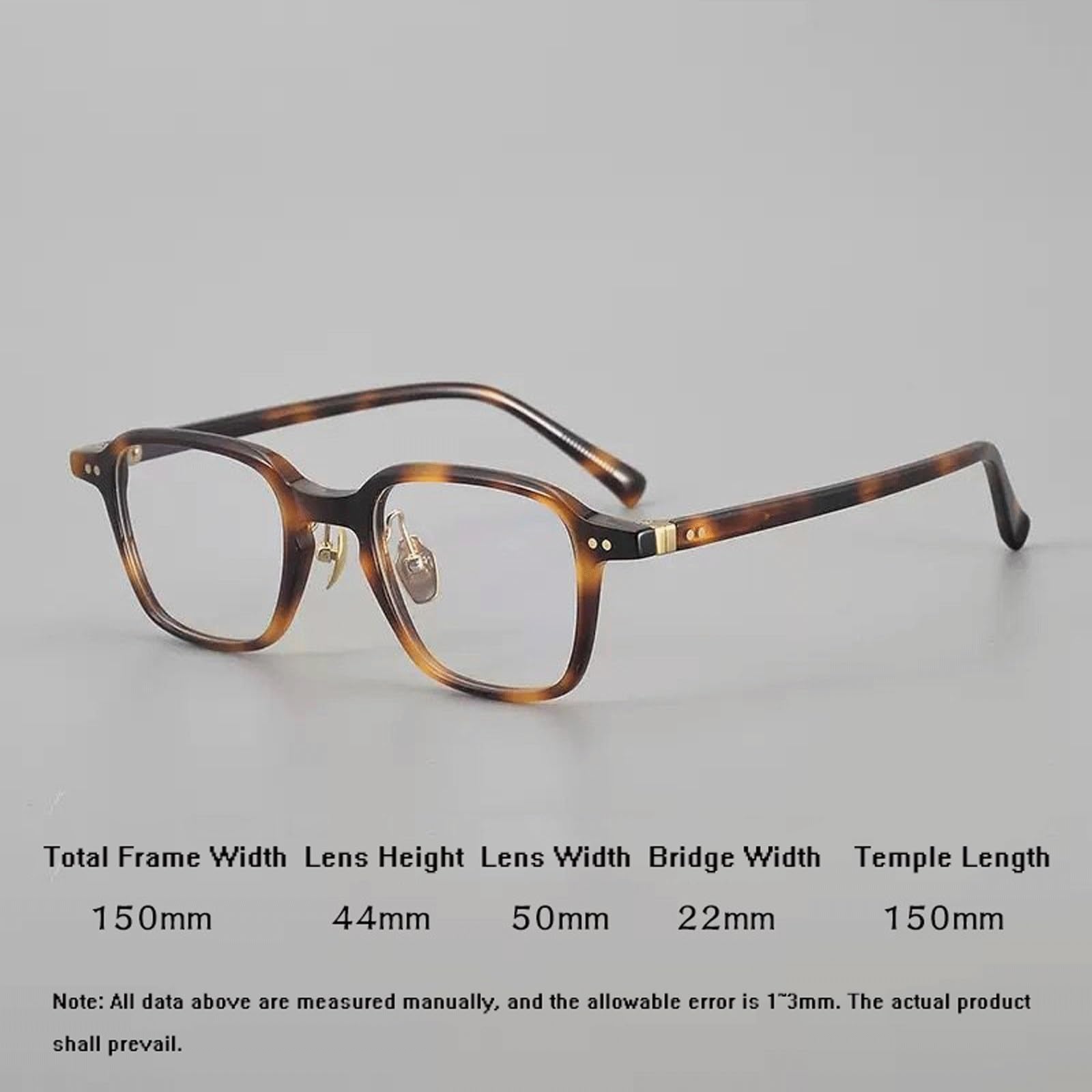 Quadratische Brillenfassungen for Computer | Nicht verschreibungspflichtige Acetat-Lesebrille mit AC-Linse, Vollrandbrille(Bleu)