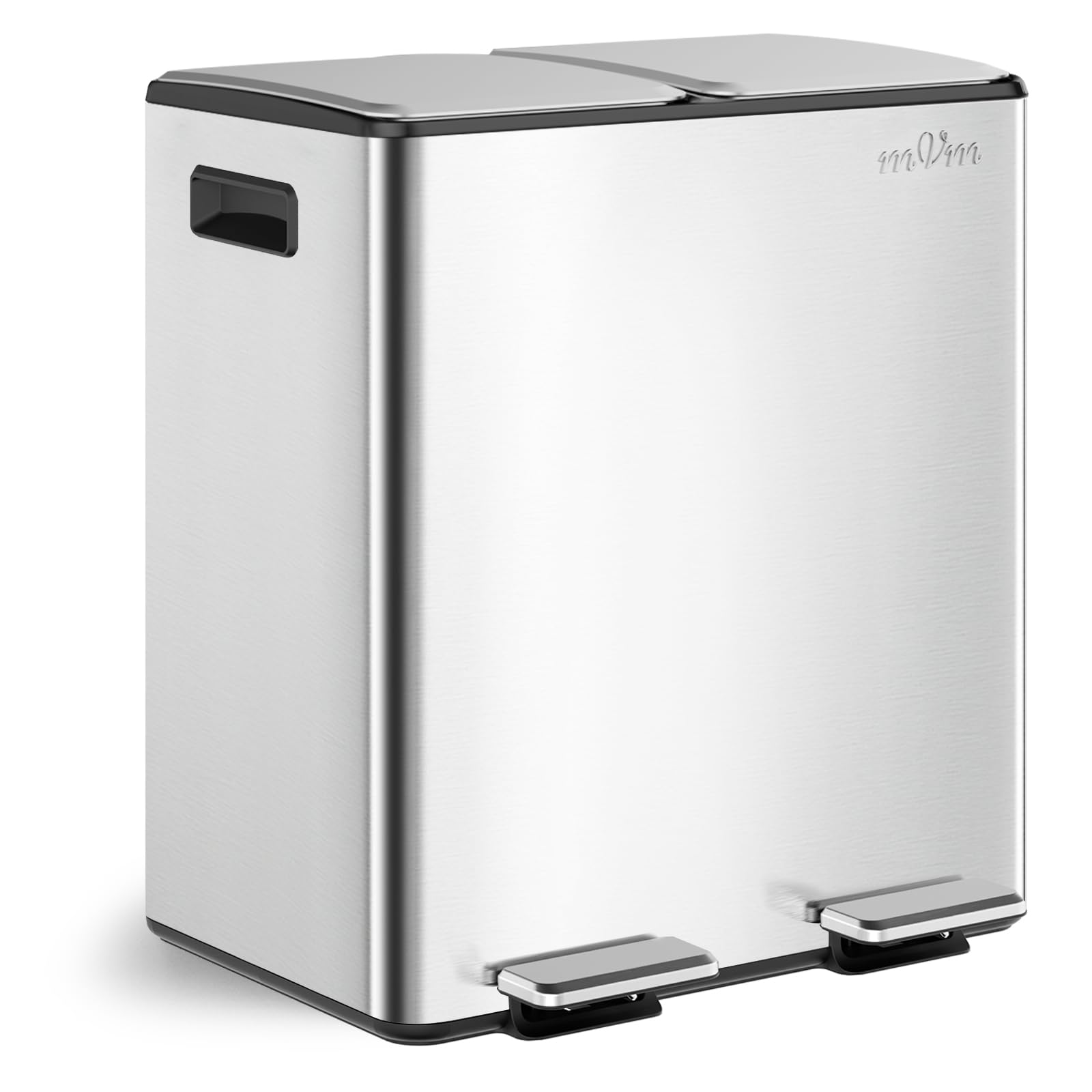 Amazon|mVm フタ付き40L 2分別2×20L ゴミ箱 ペダル式 フタ二重構造 Amazon|mVm フタ付き40L 2分別2×20L ゴミ箱 ペダル式 フタ二重構造