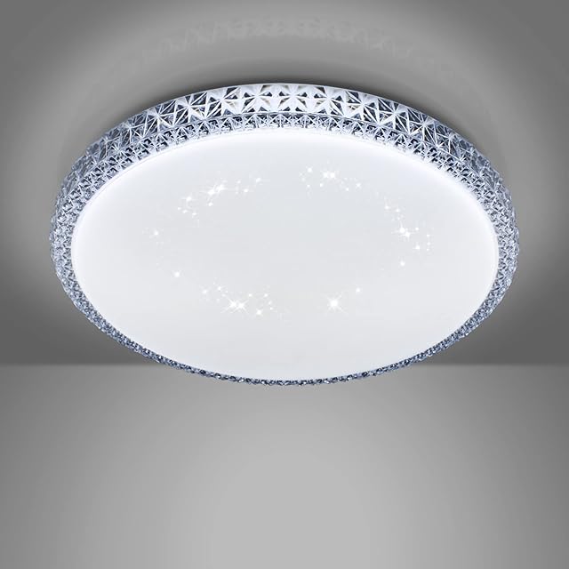 VIPMOON LED Ceiling Light, 22W 1980LM High Brightness Ceiling Light, 150W Equivalent, Dome Modern Gem Recessed Ceiling Light, Suitable for Kitchen, Bathroom, Porch, Bedroom, Utility Room
