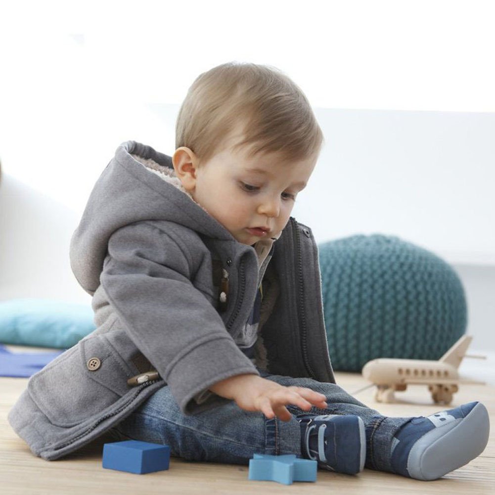 Cappotto con Cappuccio per Ragazze Bambini Giacca Manica Lunga Invernale Capispalla Imbottito Caldo(0-4 Anni)