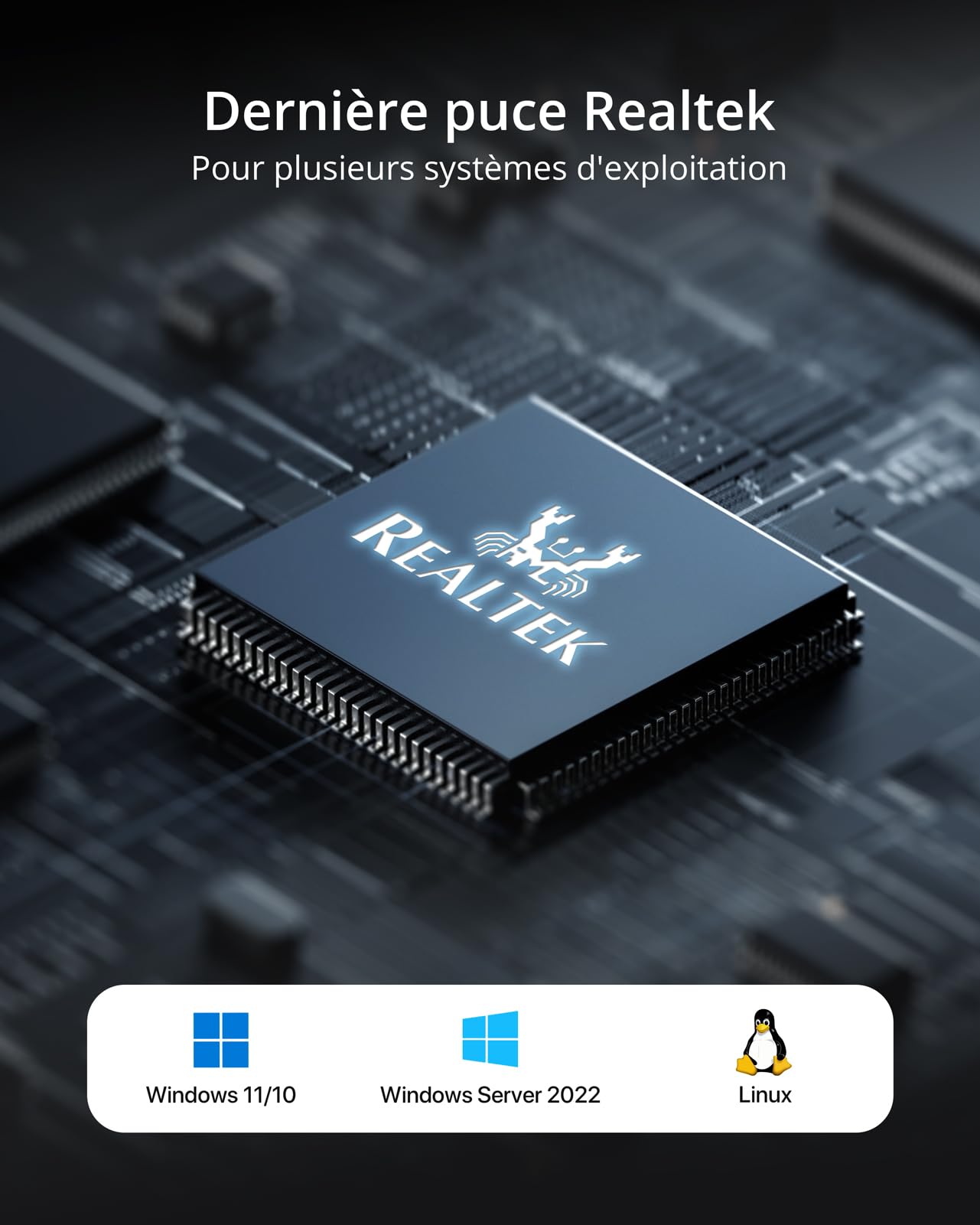 BrosTrend 5 Gigabit Carte Reseau PCI Express, Carte Réseau 5Gb PCIe, Latence Ultra-Faible, Carte Réseau Ethernet PCIe Adaptateur, Compatible avec Windows 11/10, Windows Server 2022, Protection à Vie