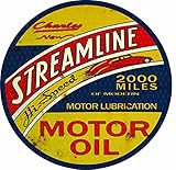 hotrod tour stuttgart  MG025 / Vintage Öl Aufkleber ca. D=8cm Oil Oldtimer Old School V8 USA Retro Sticker Rost Look Rat Rod Hotrod