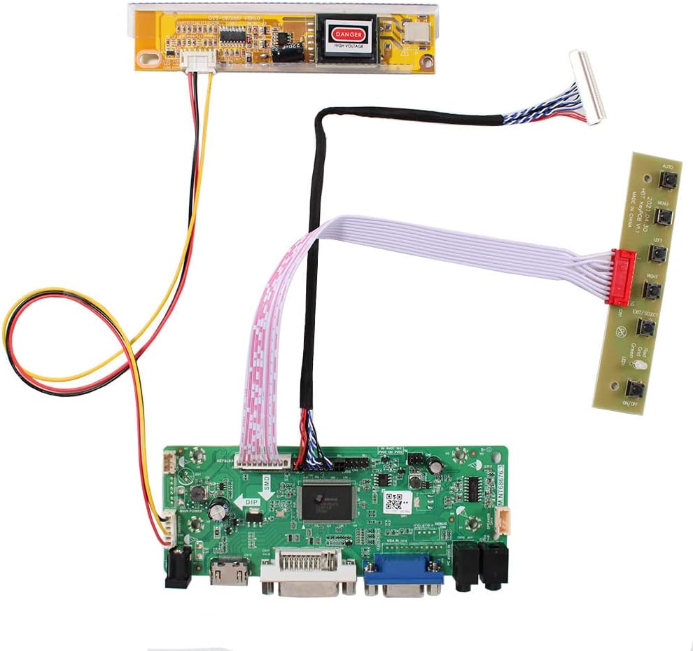 VSDISPLAY HDMI VGA DVI Audio Input LCD Controller Card for LT141WX1 N141I1 B154EW04 B154EW08 LP154WX3 14.1" 15.4" 1280x800 1CCFL 30Pin LCD Panel