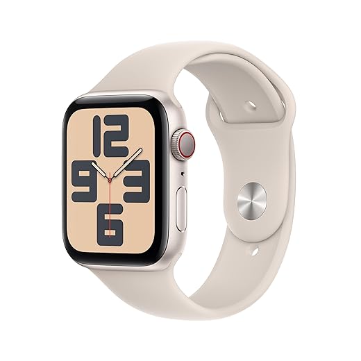 Apple Watch SE (2nd Gen) [GPS + Cellular 40mm] Smartwatch with Starlight Aluminum Case with Starlight Sport Band M/L. Fitness & Sleep Tracker, Crash Detection, Heart Rate Monitor