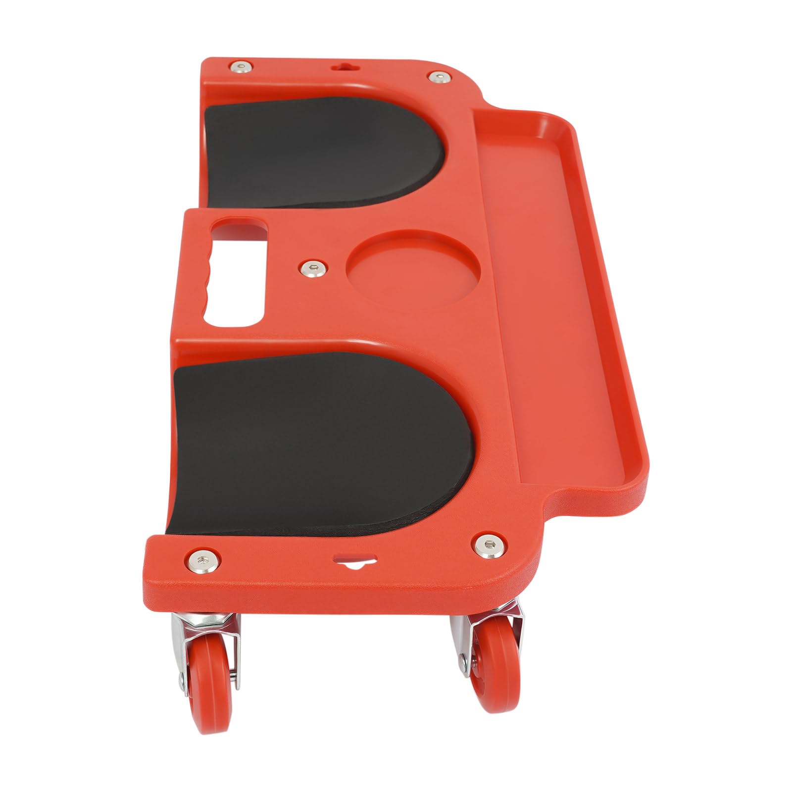Roulette à genoux avec roues - Charge maximale : 100 kg - Genouillère ergonomique avec plateau à outils - 5 roulettes et poignée de transport - Multifonction pour carreleur/mécanicien automobile