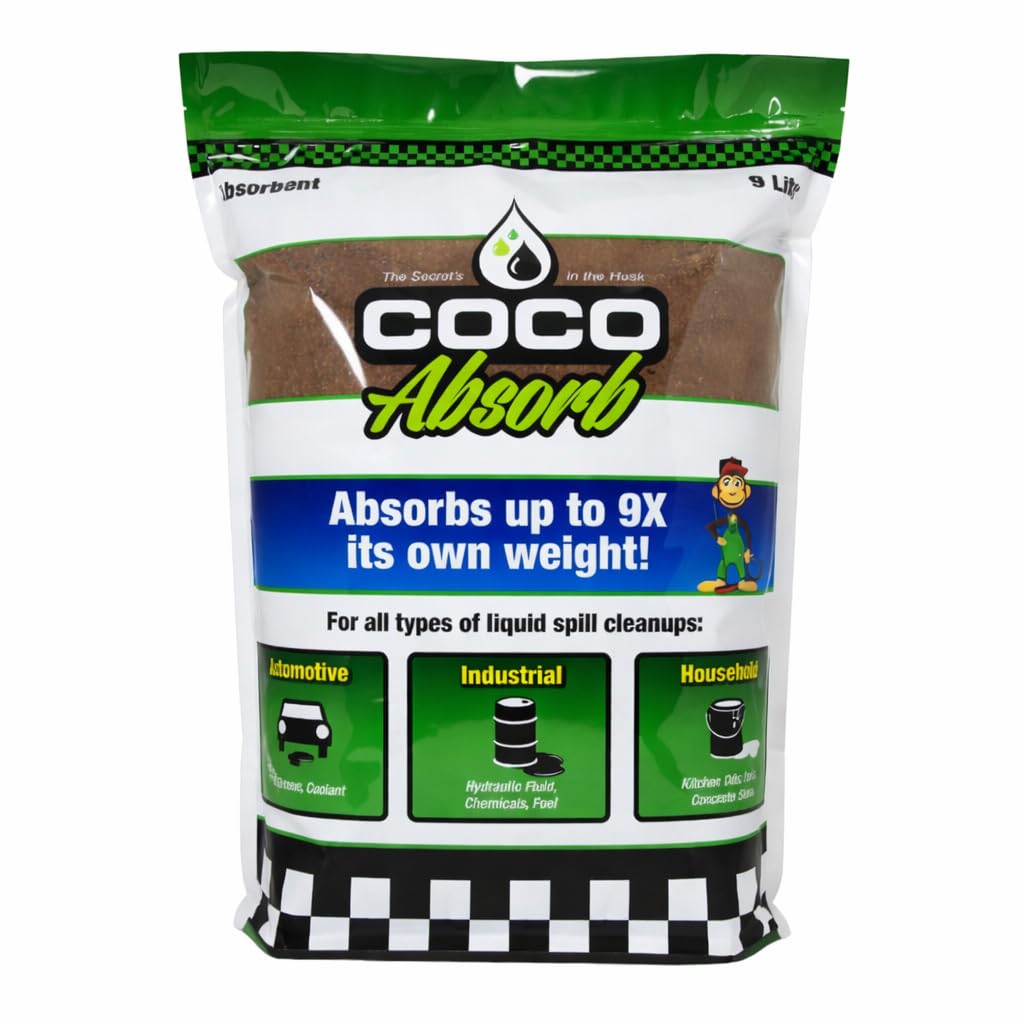 9L Universal Spill Absorbent – for Oil, Paint, Fuel & Chemical Cleanup – Silica-Free, Lightweight & Easy to Use. CCA-09LT-BAG