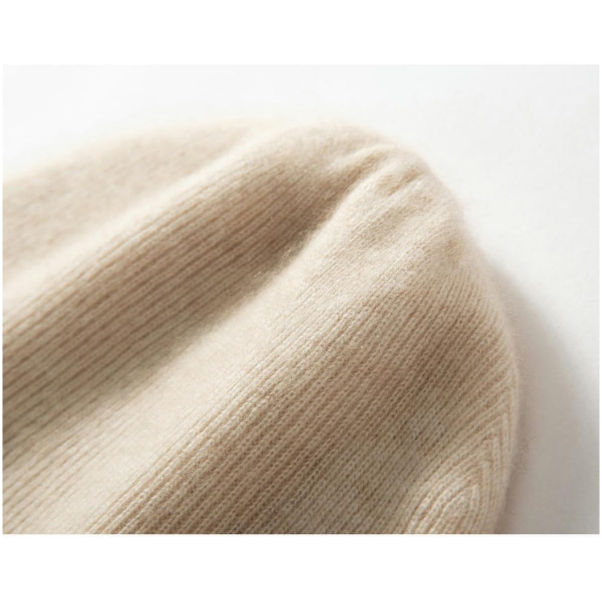 Gorro Invierno Mujer Frijoles Neutros, Sombreros De Punto De Lana Suaves Y Ligeros, Volantes para Mantenerse Calientes Y A Prueba De Viento, Frijoles-Gris-Código Medio