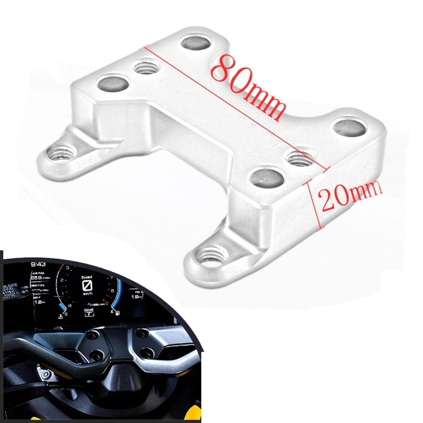 Riser Manubrio Per TMAX 560 – Kit In Alluminio E Acciaio Per Modelli 2022-2024, Riduce L'affaticamento In Viaggio