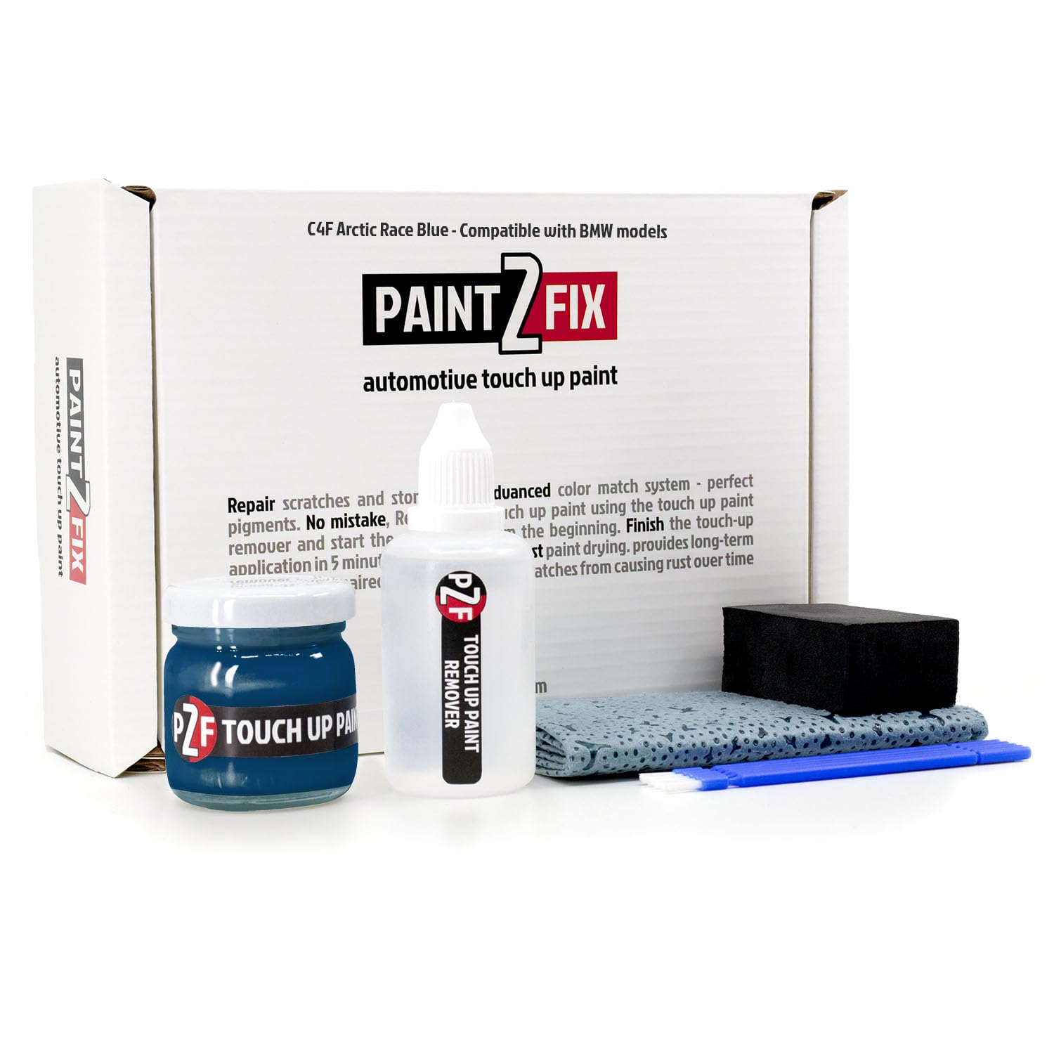C4F Arctic Race Blue Touch Up Paint Kit - Scratch & Chip Repair Compatible with BMW