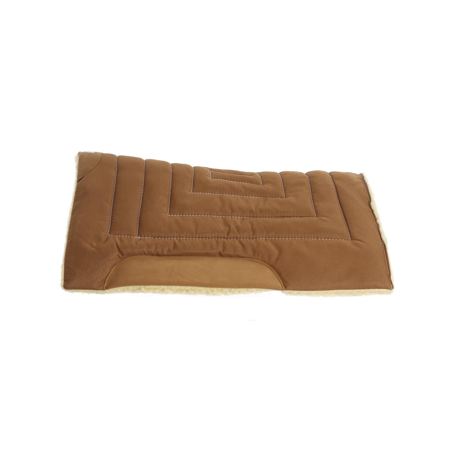 Sottosella western in cordura e interno lana sintetica con rinforzi in pelle Marrone