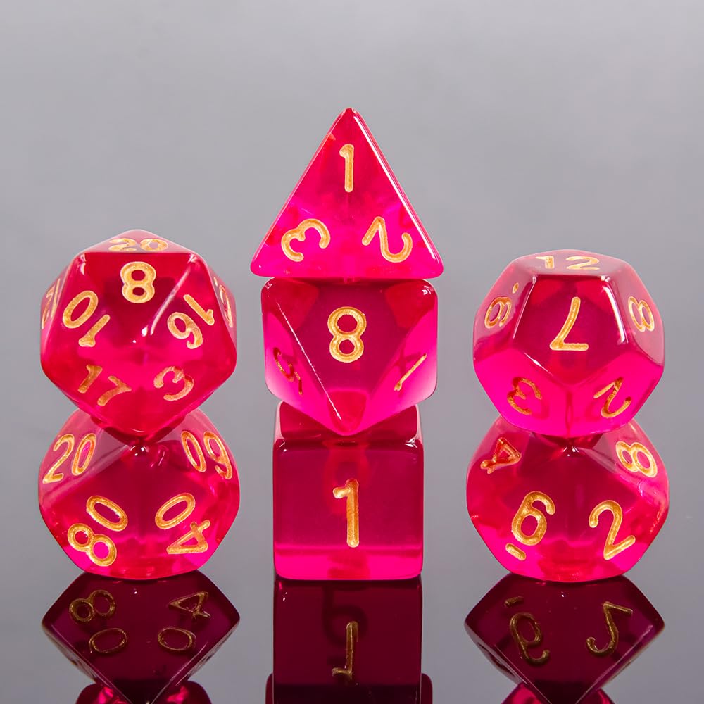 Epic Forge - Set of 7 multiformat Dice-16mm-Dark Purple Transparent
