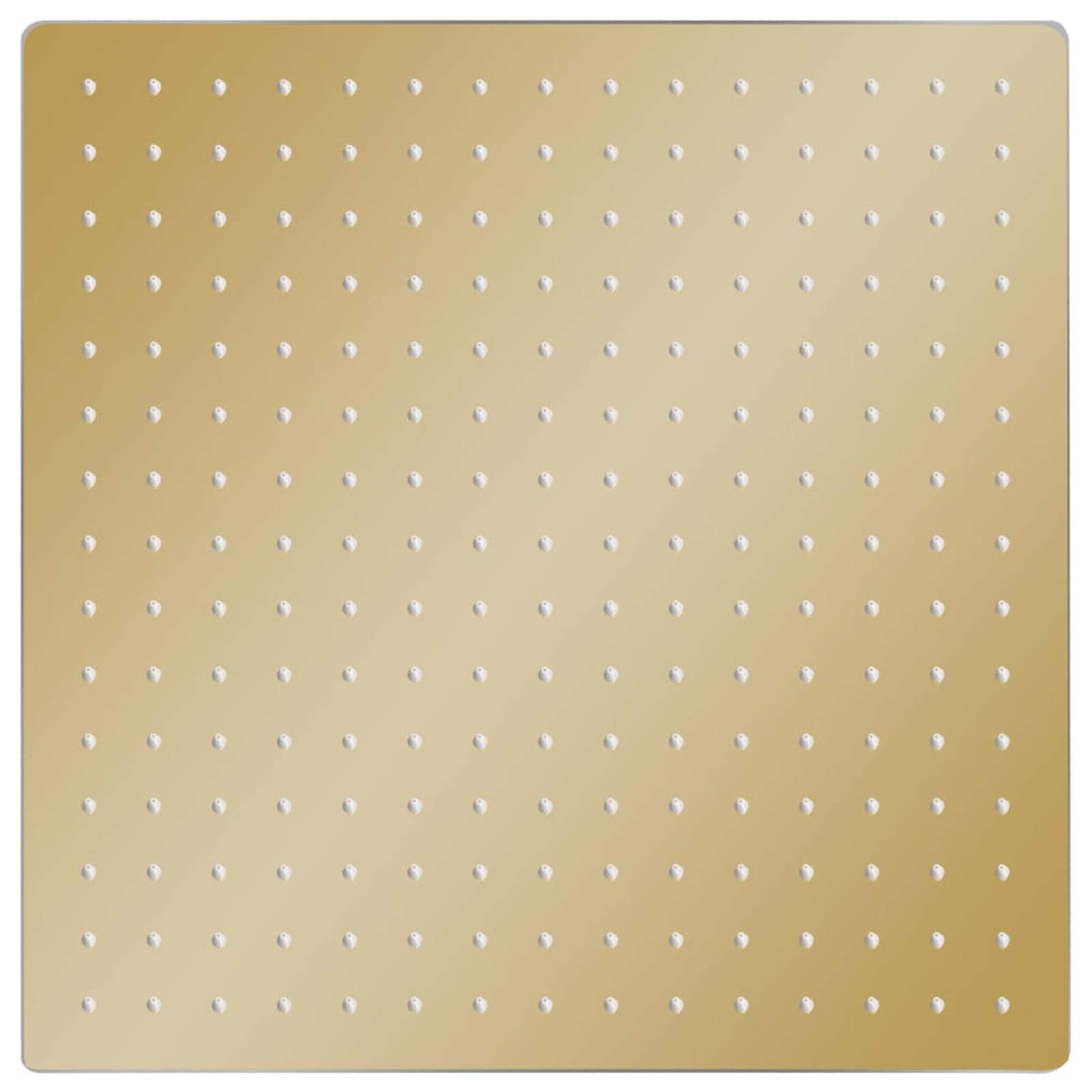 ShGaxin Cabezal Ducha Efecto Lluvia Acero INOX Cuadrado Dorado 40x40 cm, Rociador Ducha, Ducha Lluvia, Alcachofa Ducha, Duchas De Baño Alcachofa Lluvia, Recambios Columna Ducha
